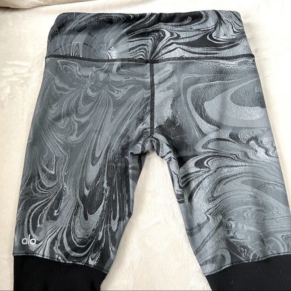 ALO yoga Goddess Leggings Grey Black Marble Small - Picture 4 of 6